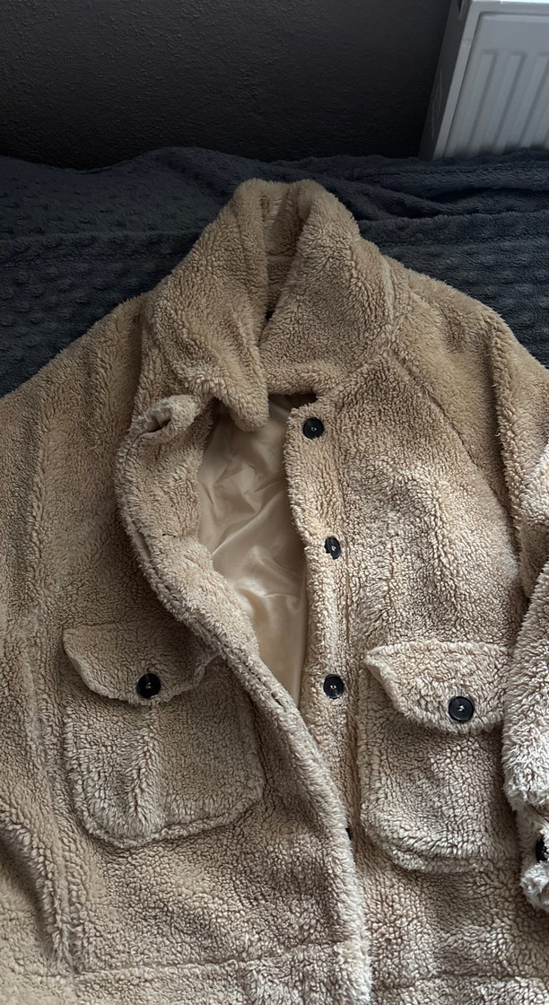 Düğmeli Kahverengi Kadın Mont - Görsel 4