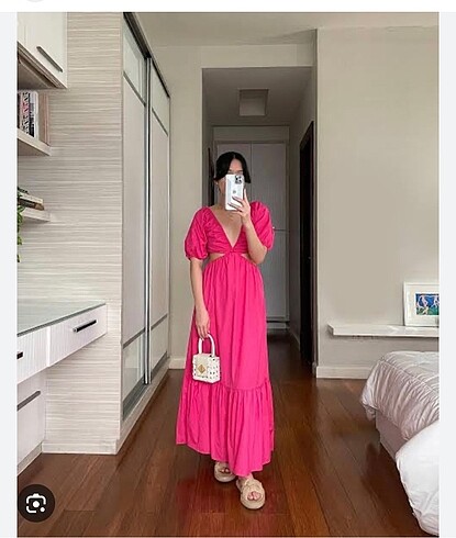 Zara Zara pembe elbise