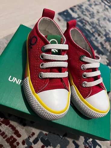 21 Beden bordo Renk Benetton Spor Ayakkabı