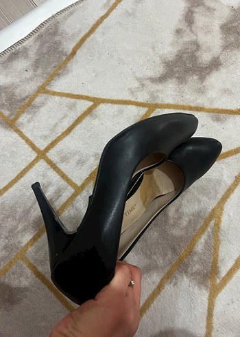 Klasik Siyah Stiletto Ofis Ayakkabısı - Görsel 5