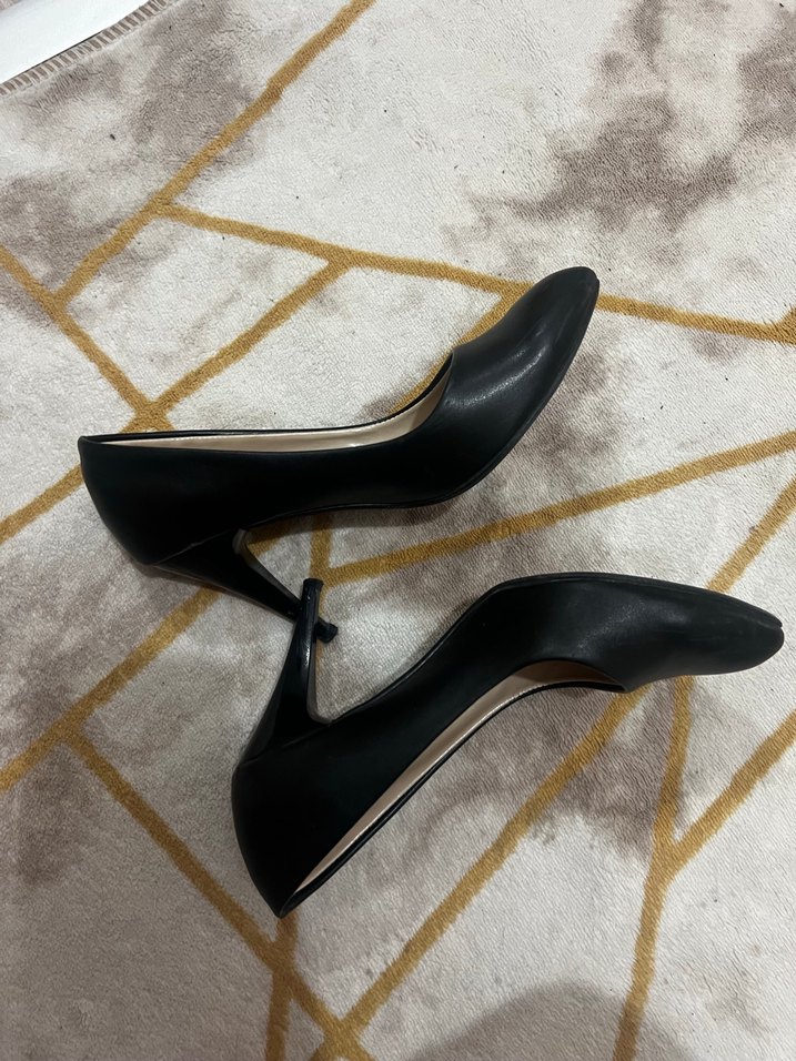 Klasik Siyah Stiletto Ofis Ayakkabısı - Görsel 2