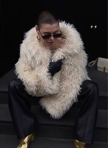 Zara peluş kürk