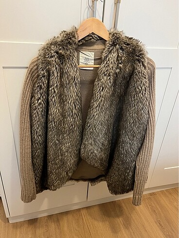 Zara triko detaylı kürk