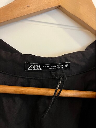 xs Beden Zara drape detaylı gömlek elbise
