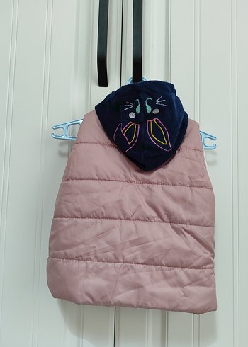 Kız Çocuk Kapüşonlu Şişme Yelek - Görsel 2
