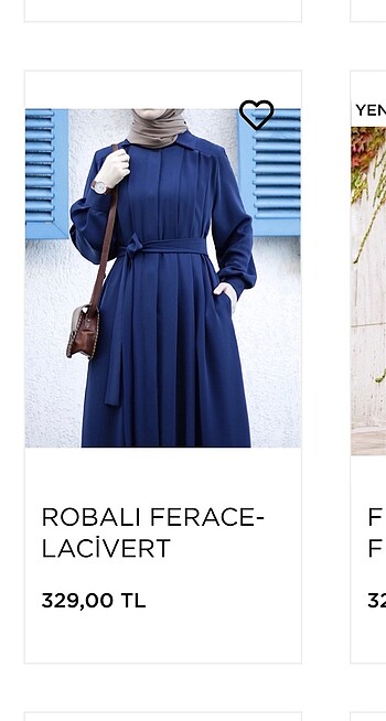 İpekstil robalı lacivert ferace