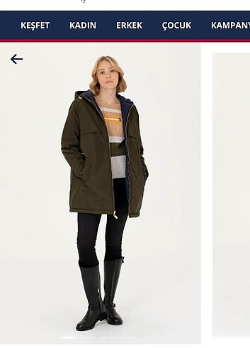 44 Beden lacivert Renk Us.polo cift tarafli kadin mont