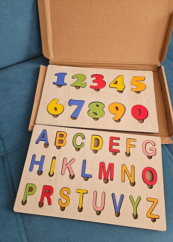 Renkli Ahşap Harf ve Sayı Eğitici Oyuncak - Görsel 2