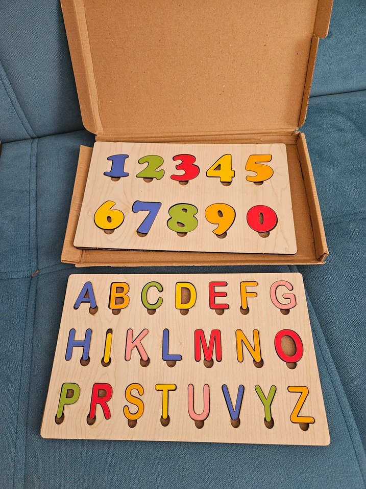 Renkli Ahşap Harf ve Sayı Eğitici Oyuncak - Görsel 3
