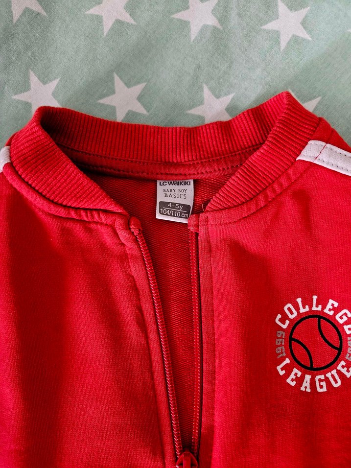 Erkek Çocuk Kırmızı Fermuarlı Yelek - Görsel 4