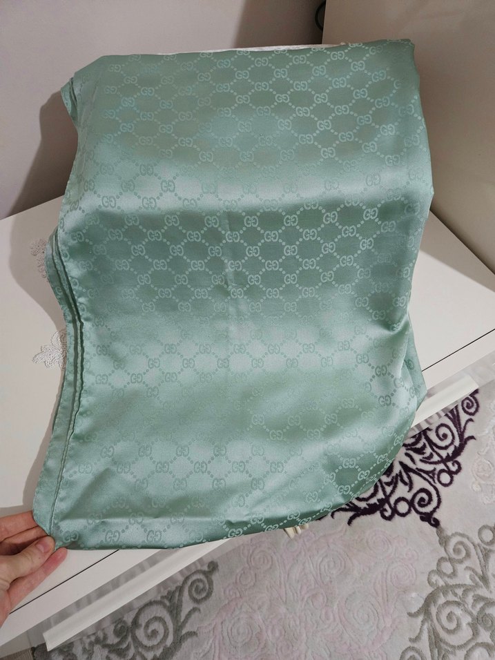 şu yeşili Kadın Şal - Görsel 2