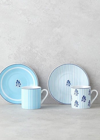 English Home Pastel Mavi Porselen Kahve Fincan Takımı - Görsel 3
