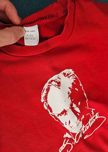 Atatürk baskılı sweatshirt - Görsel 3