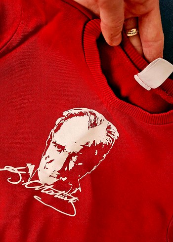 Atatürk baskılı sweatshirt - Görsel 4