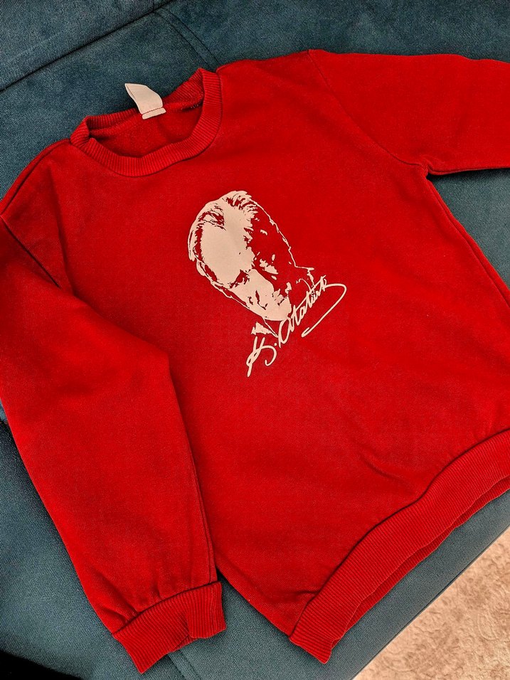 Atatürk baskılı sweatshirt - Görsel 2