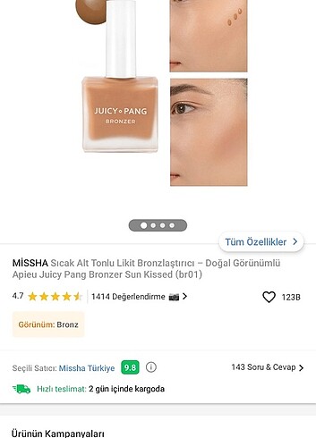 Missha likit bronz allık 