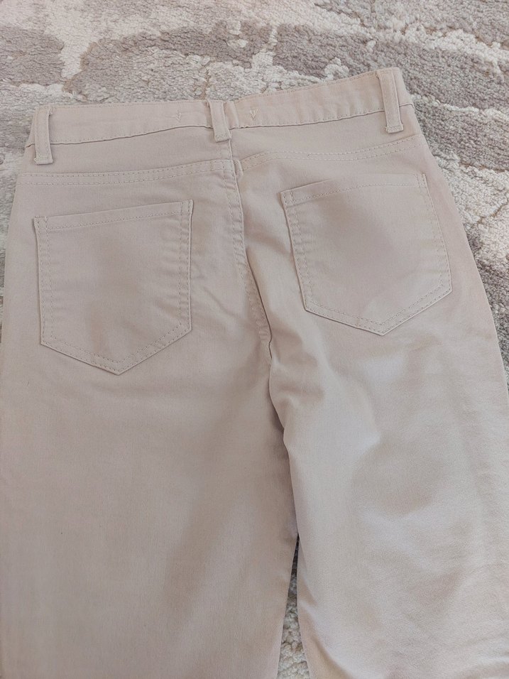 Bej Regular Fit Kadın Kumaş Pantolon - Görsel 3