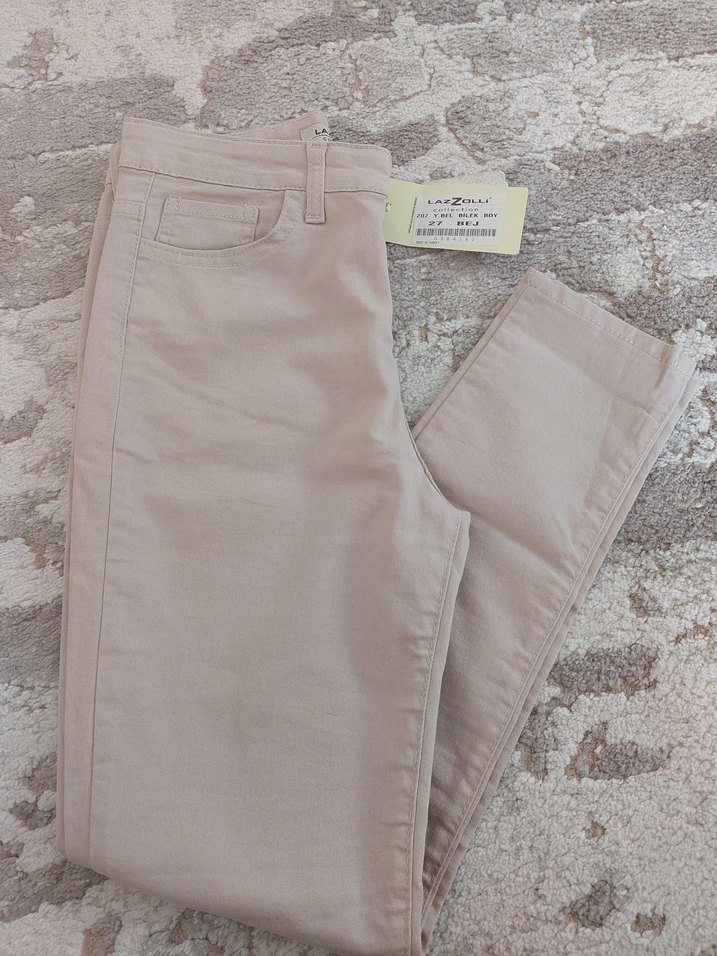 Bej Regular Fit Kadın Kumaş Pantolon - Görsel 4