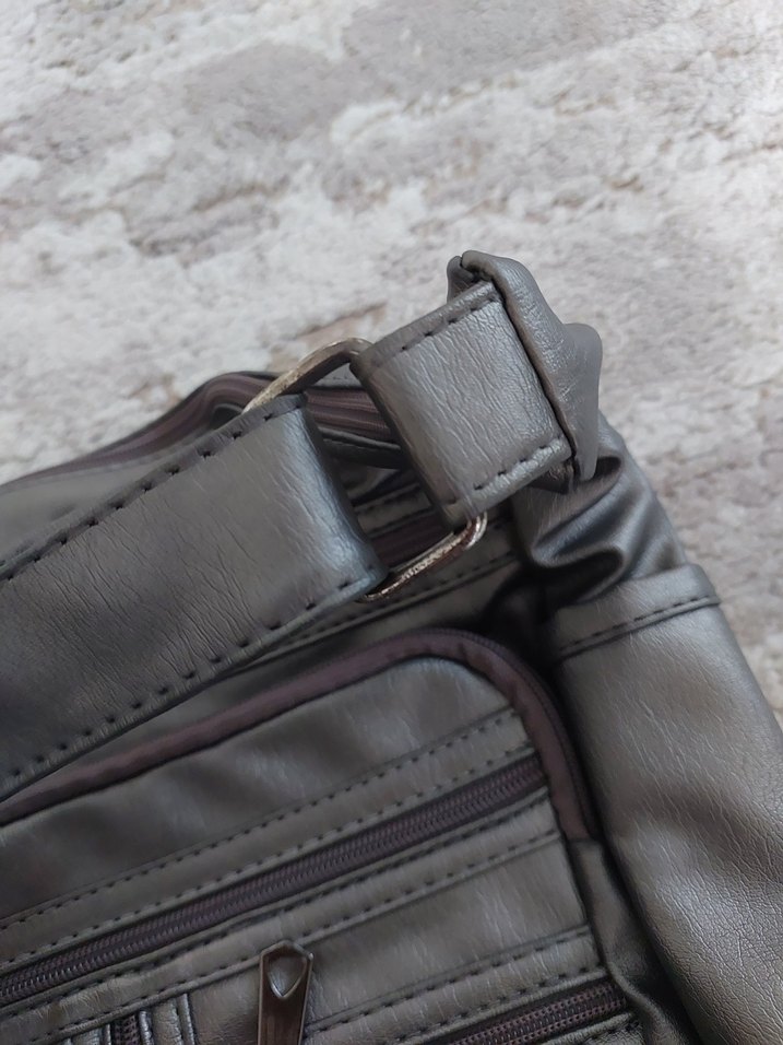 Gri Fermuarlı Kadın Çanta - Görsel 5