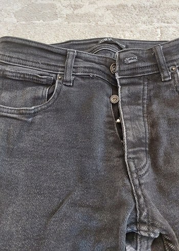 Gri Erkek dar Kesim Kot Pantolon - Görsel 3