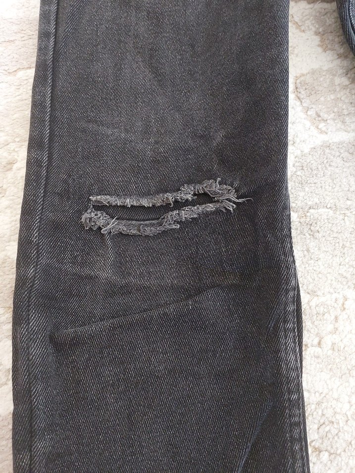 Gri Erkek dar Kesim Kot Pantolon - Görsel 4