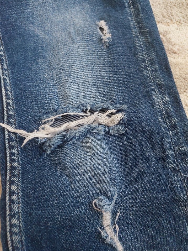 Yırtık Detaylı erkek Kot Pantolon - Görsel 3