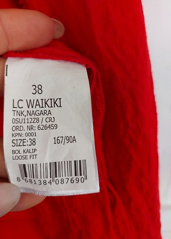 Kırmızı Uzun Kollu tunik - Görsel 7