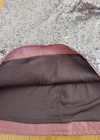 İşlemeli Payetli Mini Etek - Görsel 5