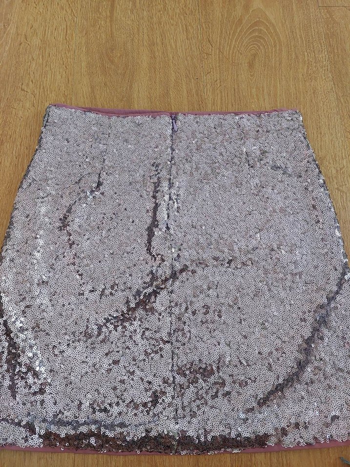 İşlemeli Payetli Mini Etek - Görsel 4