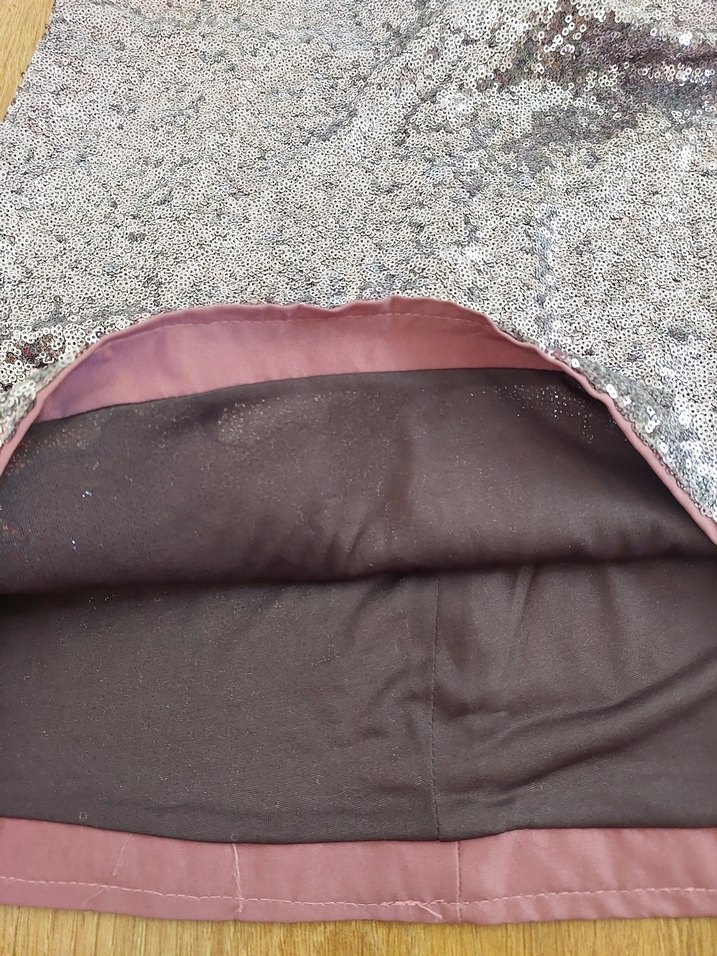 İşlemeli Payetli Mini Etek - Görsel 5