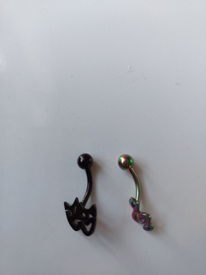 4 adet Renkli Rock Punk göbek Piercing - Görsel 3