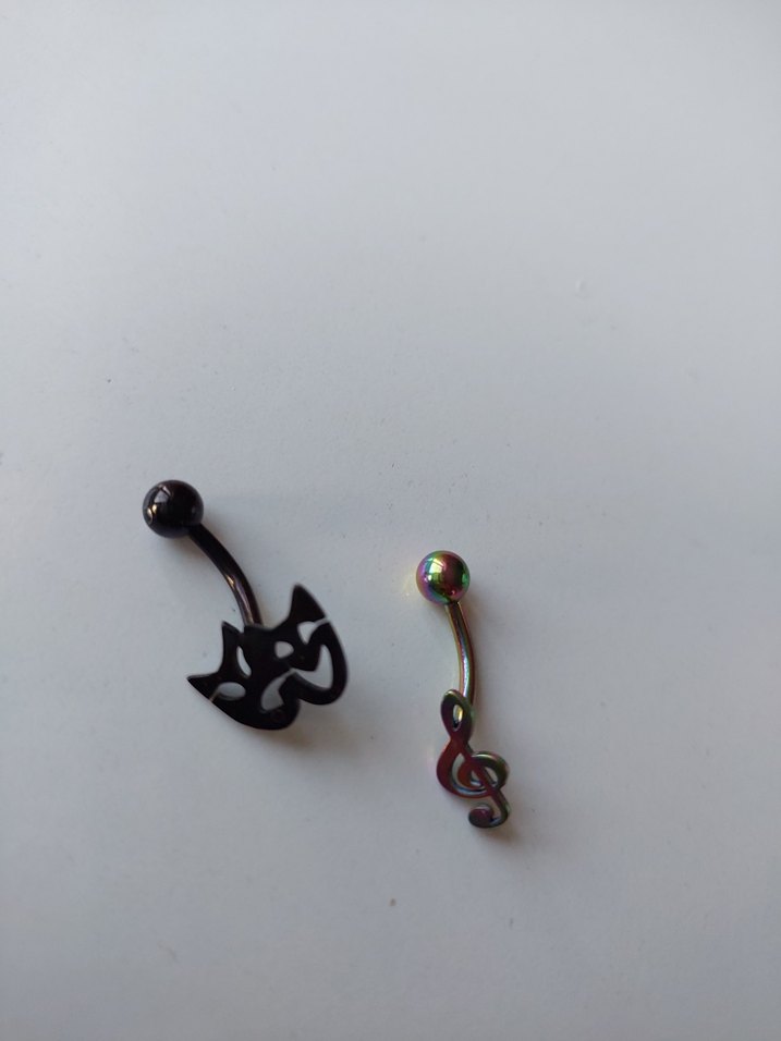 4 adet Renkli Rock Punk göbek Piercing - Görsel 5