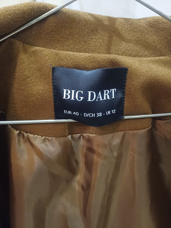 Düğmeli Kahverengi Midi Kadın Kaban - Görsel 5