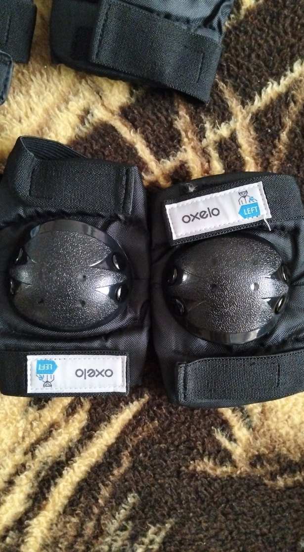 Oxelo Siyah Biker Dizlikler Velcro Kapatma - Görsel 2