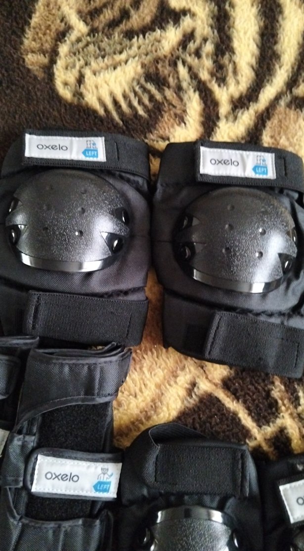 Oxelo Siyah Biker Dizlikler Velcro Kapatma - Görsel 3