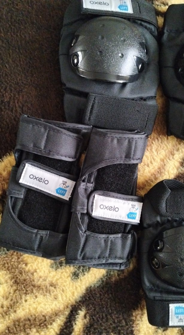 Oxelo Siyah Biker Dizlikler Velcro Kapatma - Görsel 4