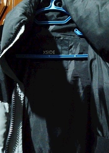 Gri erkek Puff Mont - Görsel 2