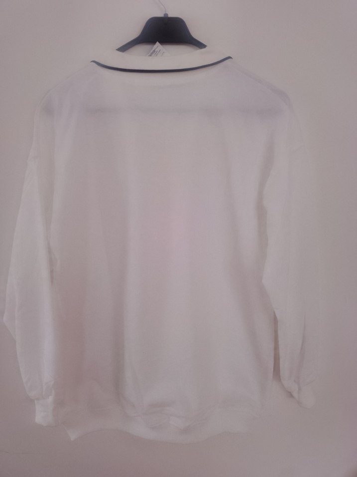 Beyaz Uzun Kollu Baskılı Tişörtü - Görsel 3