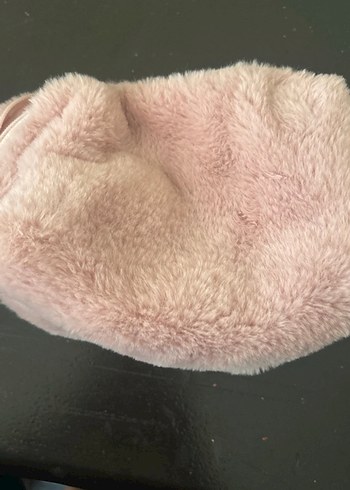 Pembe Kadın Suni Kürk Midi Elbise