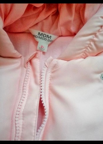 Kız Bebek Pembe Kapüşonlu Kar Tulumu - Görsel 3