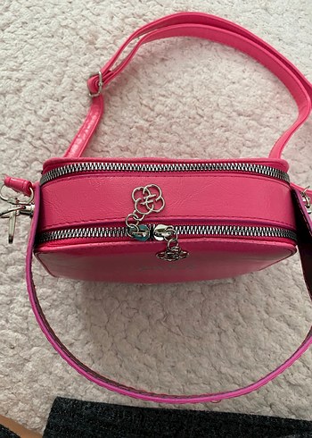 Zara Pembe Deri Fermuarlı Zara Kadın Çantası