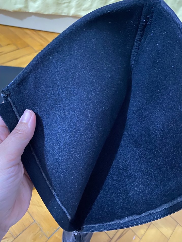 Kadın Siyah Deri Dizüstü Botlar - Görsel 4