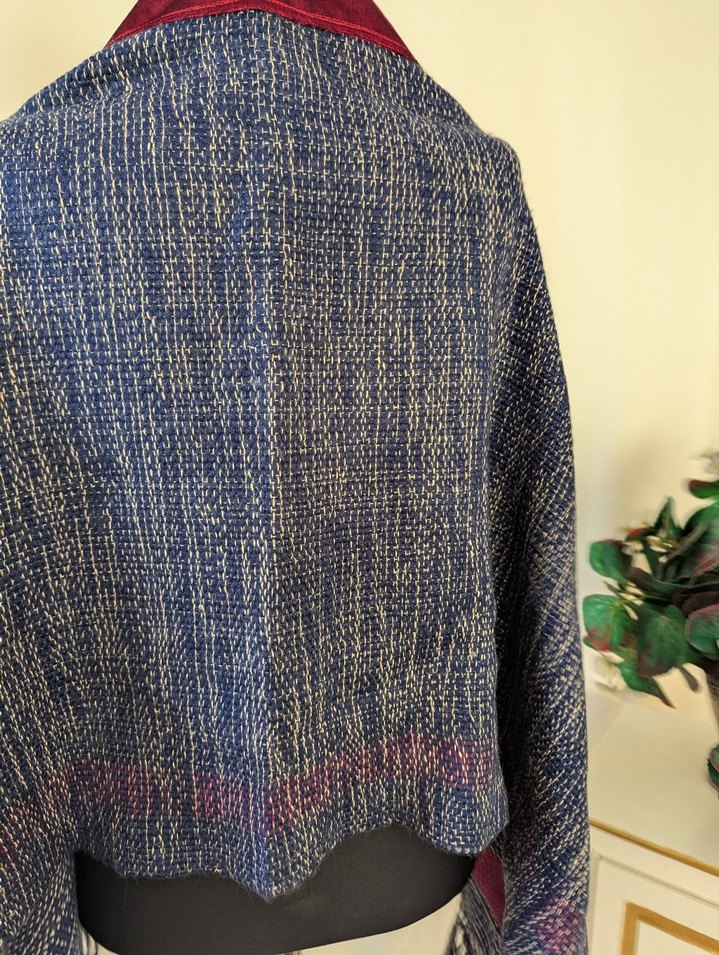 Bohem Çok Renkli Kadın Triko Panço - Görsel 5