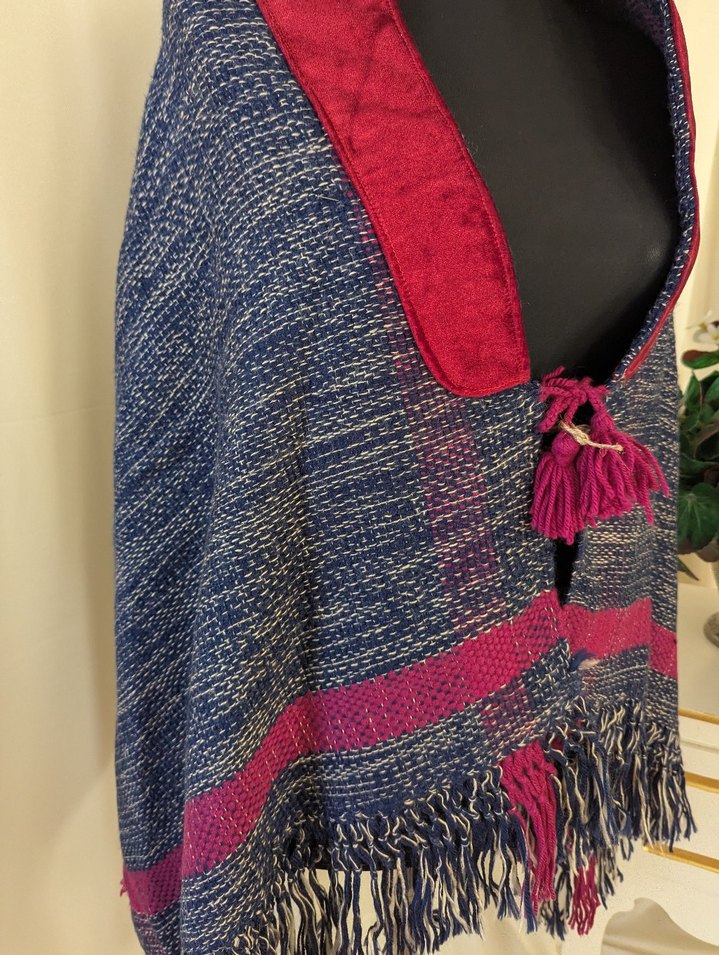 Bohem Çok Renkli Kadın Triko Panço - Görsel 4