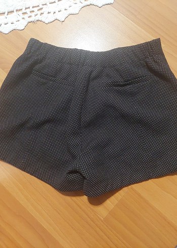 Fermuarlı Siyah Mini Şort - Görsel 5