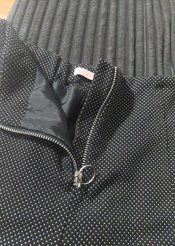 Fermuarlı Siyah Mini Şort - Görsel 6