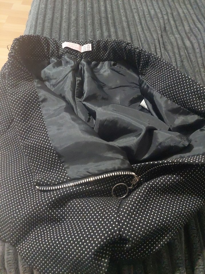 Fermuarlı Siyah Mini Şort - Görsel 4