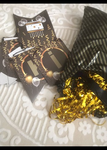 Altın ve Siyah Balon Doğum Günü Seti - Görsel 2