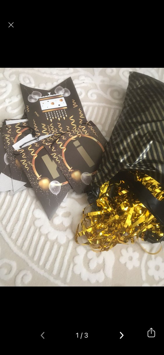 Altın ve Siyah Balon Doğum Günü Seti - Görsel 2