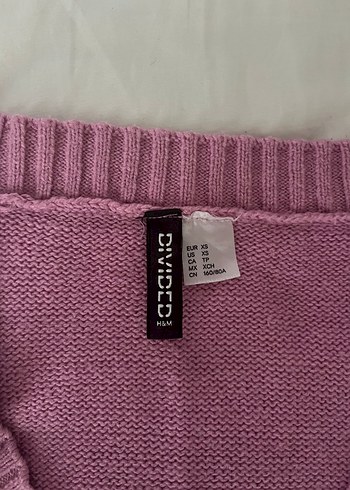 H&M H&M Pembe V Yaka Kadın Triko Kazak